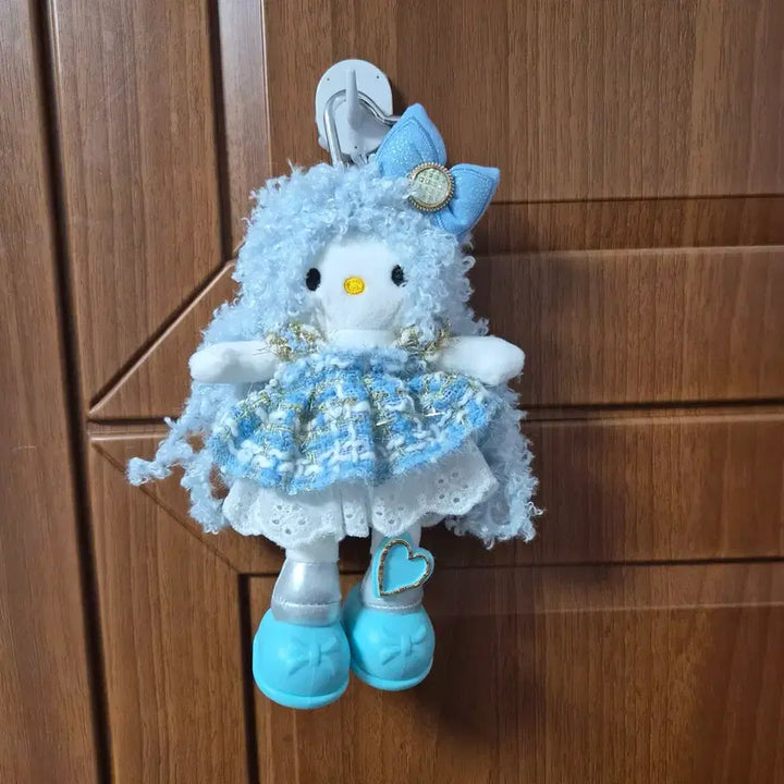 [BUNJANG] Costume Long Legged Kitty Keychain / 코스튬 뽀글이 롱다리키티 키링
