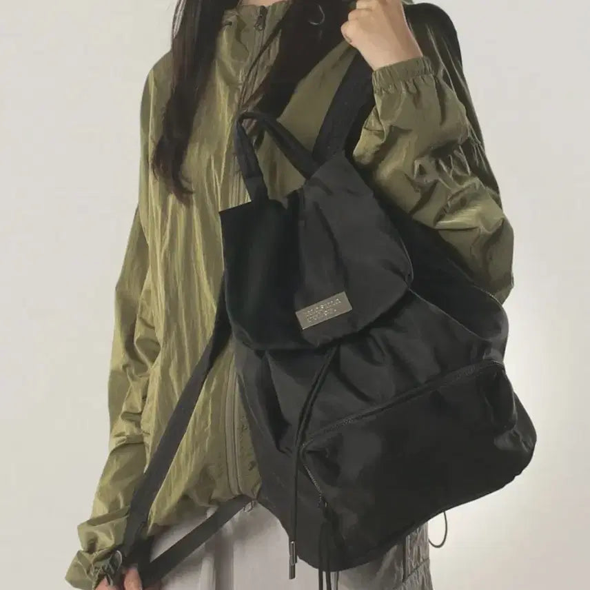 [BUNJANG] Masma Rulez 304 Nylon Draw Flap Backpack Black / masma rulez 마스마룰즈  304 나일론 드로우 플랩 백팩 블랙