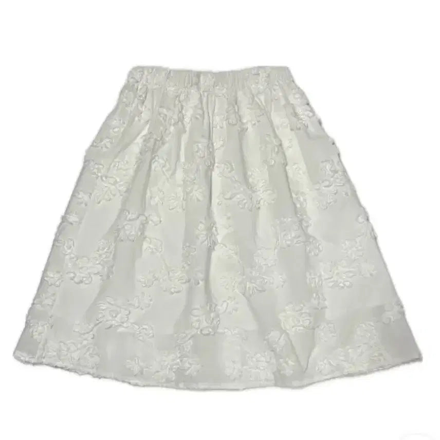 [BUNJANG] Floral Layered Midi Skirt / 플라워 레이어드 미디 스커트