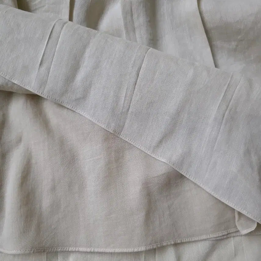 [SOLD OUT] 마시모두띠 린넨 플리츠 스커트ㅡ밝은베이지