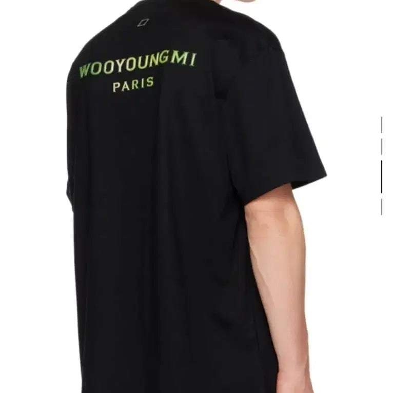 [BUNJANG] Wooyoungmi Paris Logo Black T-shirt / 우영미 파리 로고 블랙 반팔 티셔츠