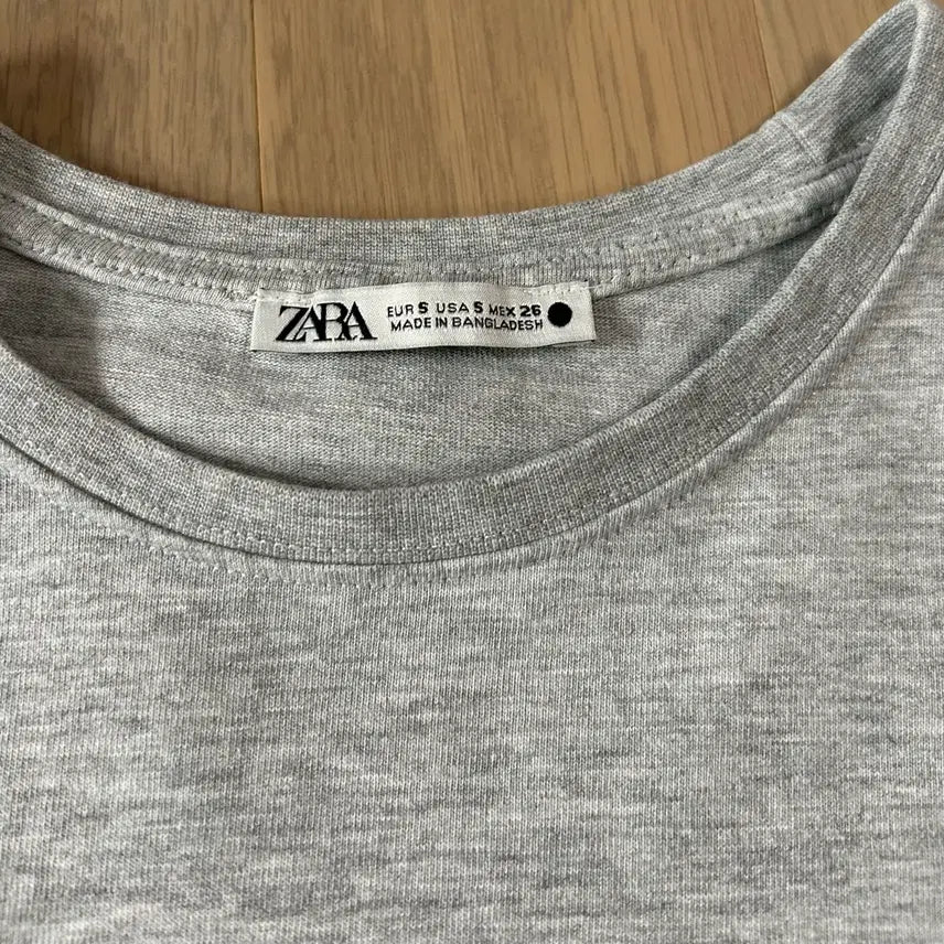 [BUNJANG] ZARA Gray Short Sleeve T-shirt / 자라 회색 반소매 티셔츠