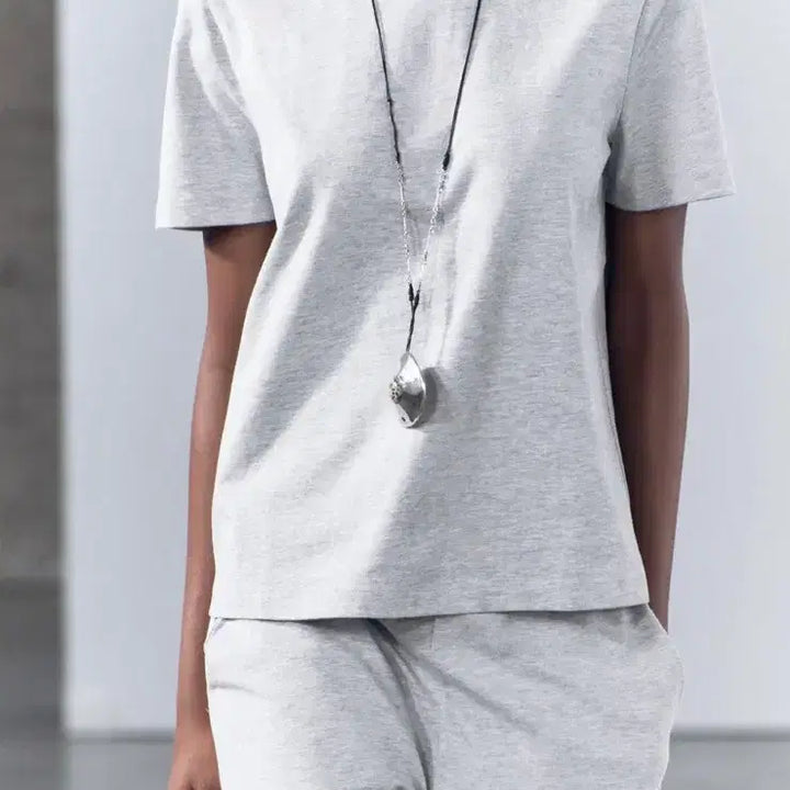 [BUNJANG] ZARA Gray Short Sleeve T-shirt / 자라 회색 반소매 티셔츠