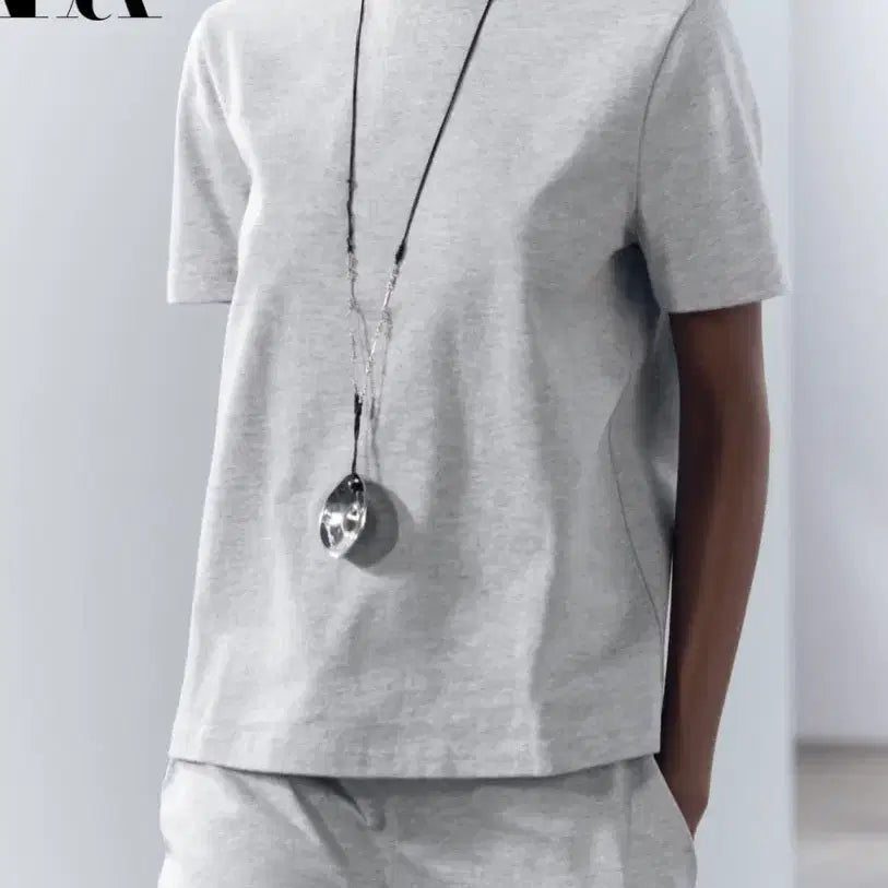 [BUNJANG] ZARA Gray Short Sleeve T-shirt / 자라 회색 반소매 티셔츠