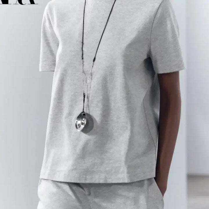[BUNJANG] ZARA Gray Short Sleeve T-shirt / 자라 회색 반소매 티셔츠