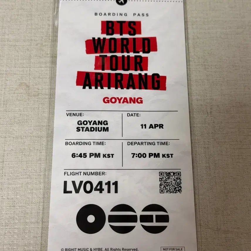 [BUNJANG] BTS World Tour Arirang Goyang Live Viewing POB (POB) / 방탄소년단 BTS 월드투어 아리랑 고양 라이브뷰잉 특전