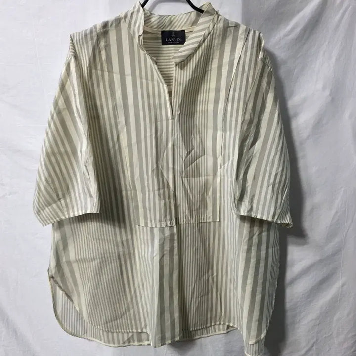 [BUNJANG] LANVIN Striped Tunic Shirt / 한섬 LANVIN 랑방 스트라이프 튜닉 셔츠