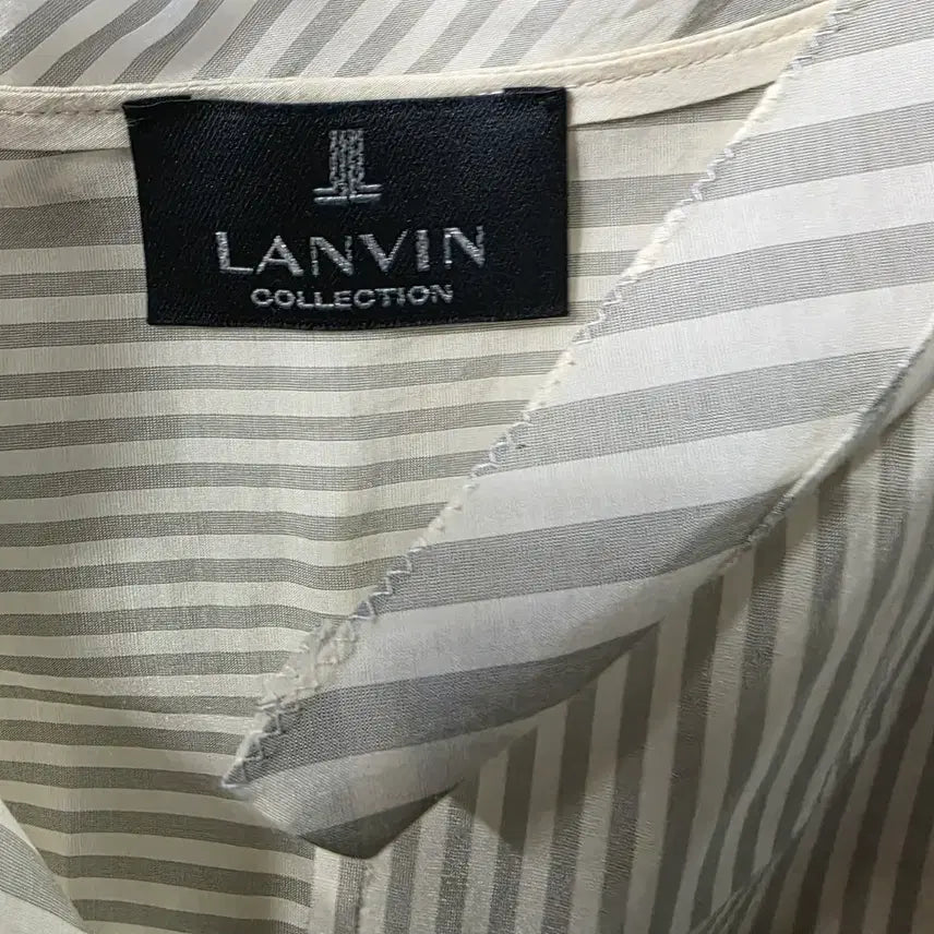 [BUNJANG] LANVIN Striped Tunic Shirt / 한섬 LANVIN 랑방 스트라이프 튜닉 셔츠