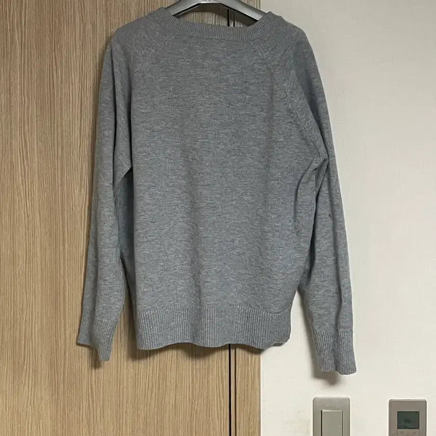 [BUNJANG] NODEUE Round Neck Cardigan - Grey / 노드유 가디건