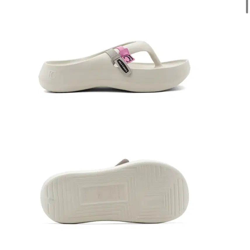 [BUNJANG] To&amp;To x Low Classic Platform Flip Flops Cream L / 토앤토 x 로우 클래식 플랫폼 플립 플랍 크림 L