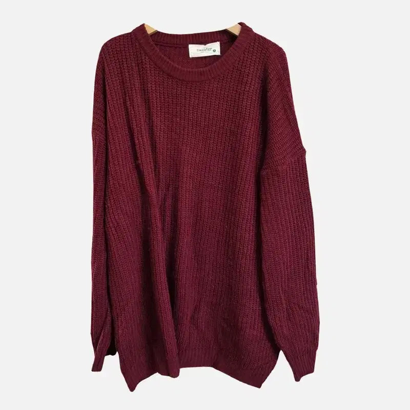 [BUNJANG] Wine Women Knit Sweater / 와인 여자 니트 FREE M7123
