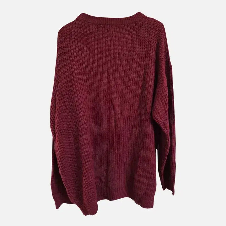 [BUNJANG] Wine Women Knit Sweater / 와인 여자 니트 FREE M7123