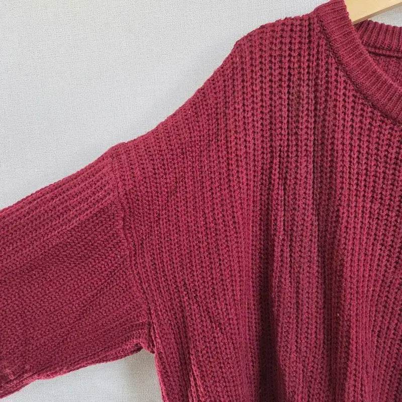 [BUNJANG] Wine Women Knit Sweater / 와인 여자 니트 FREE M7123