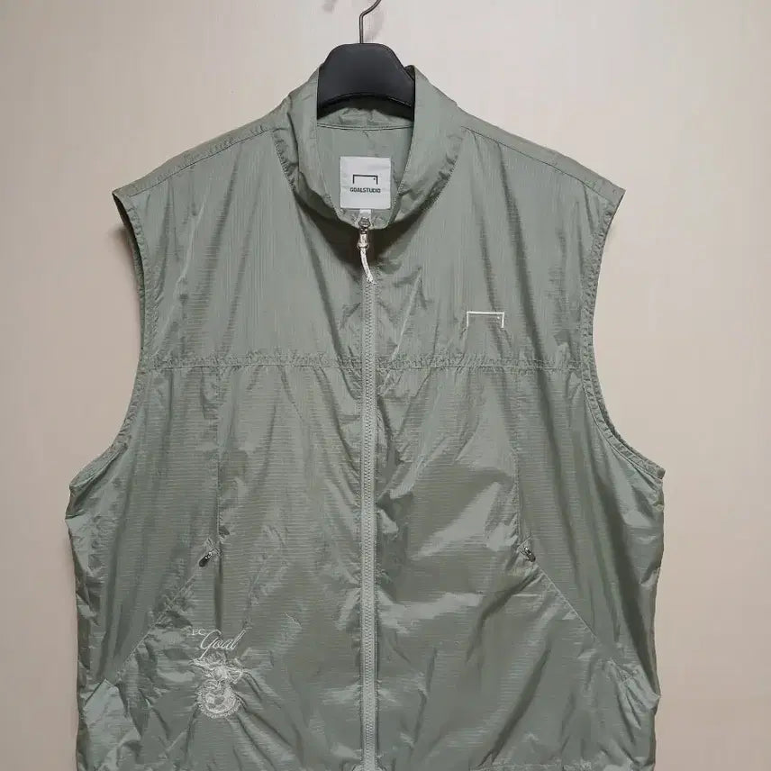 [BUNJANG] GOALSTUDIO Windbreaker Vest Mint L / GOALSTUDIO 골스튜디오 바람막이 조끼 L