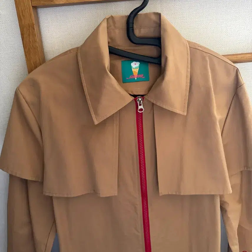 [BUNJANG] SINE Design Flare Zip-up Trench Coat / 시눈 플레어 집업 트렌치 코트