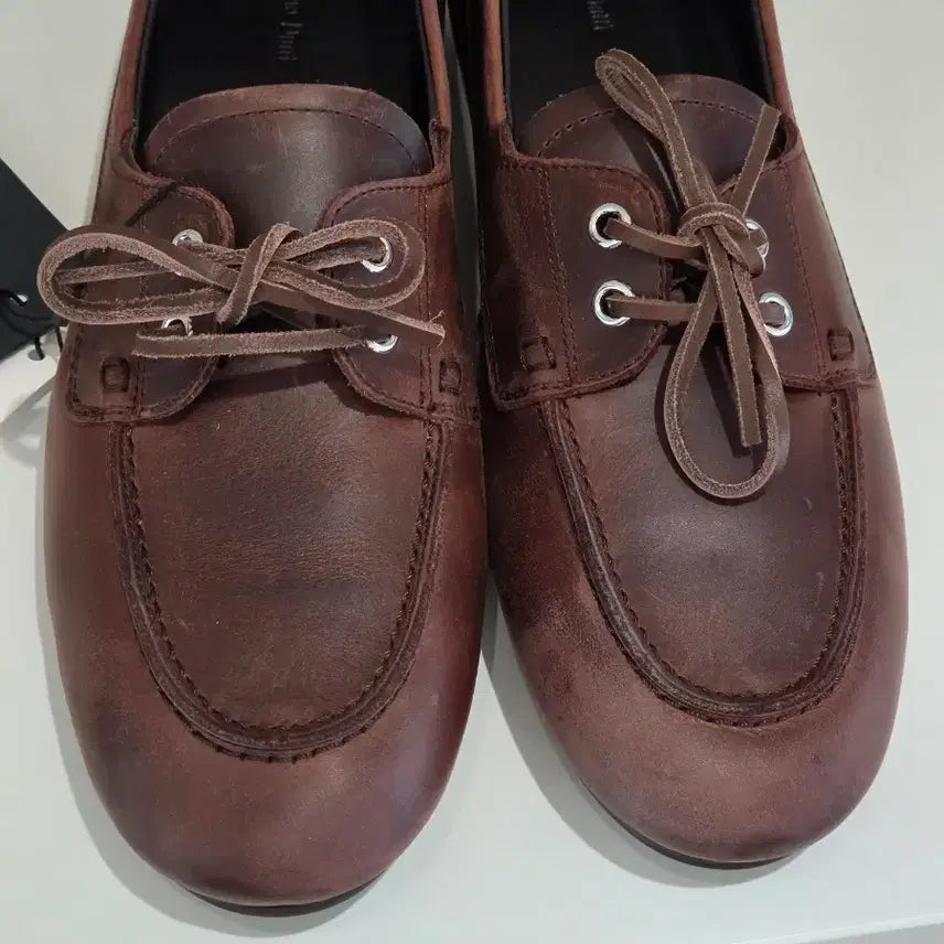 [SOLD OUT] 마시모두띠 브라운 보트 슈즈 새상품[42] 275