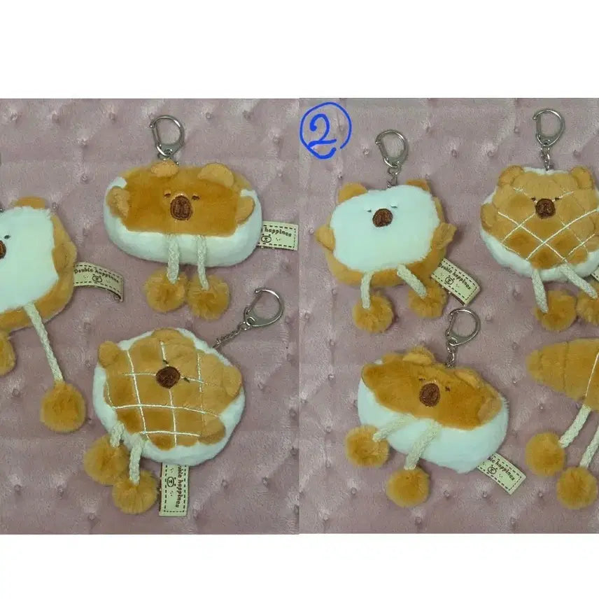 [BUNJANG] Bread-Shaped Keyring Set / 빵 모양 인형키링 3종세트 / 4종세트