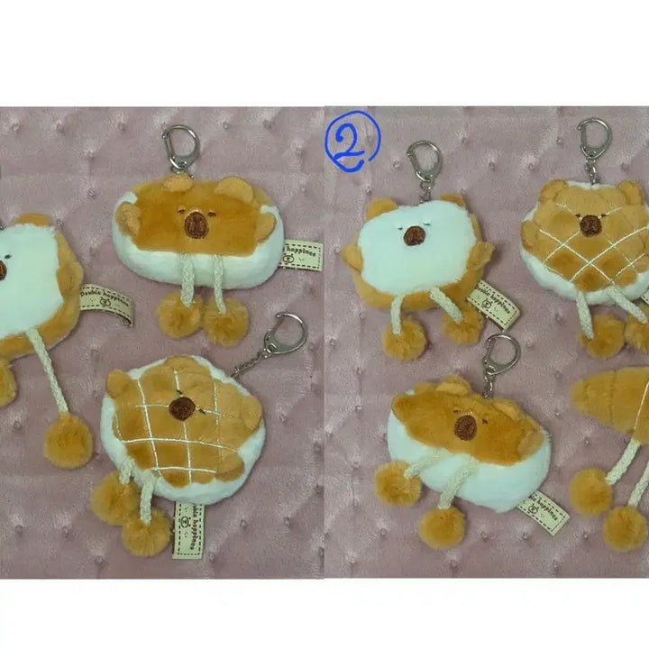 [BUNJANG] Bread-Shaped Keyring Set / 빵 모양 인형키링 3종세트 / 4종세트