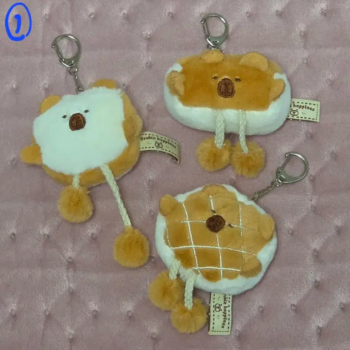 [BUNJANG] Bread-Shaped Keyring Set / 빵 모양 인형키링 3종세트 / 4종세트