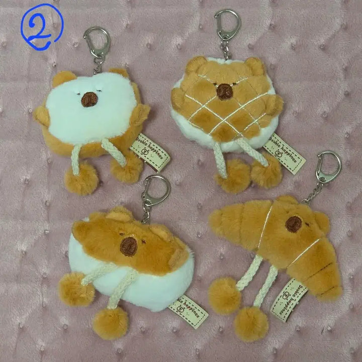 [BUNJANG] Bread-Shaped Keyring Set / 빵 모양 인형키링 3종세트 / 4종세트