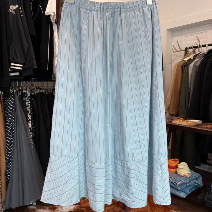 [BUNJANG] Japanese Vintage Stripe Long Skirt / 일본빈티지 스트라이프 롱 스커트
