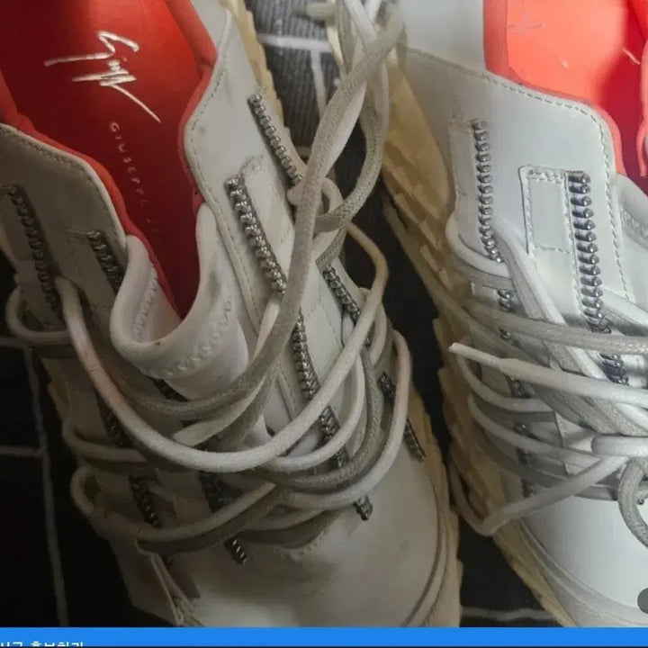 [BUNJANG] Giuseppe Zanotti White Sneakers / 쥬세페 자노티 화이트 운동화 250~260