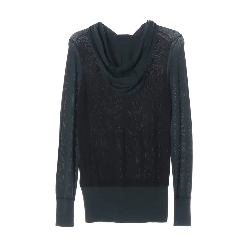 [BUNJANG] Burberry Embroidered Silk Cashmere Blend Two-Tone Hoodie / 버버리 자수 실크 캐시미어 블렌드 투톤 후디 후드티