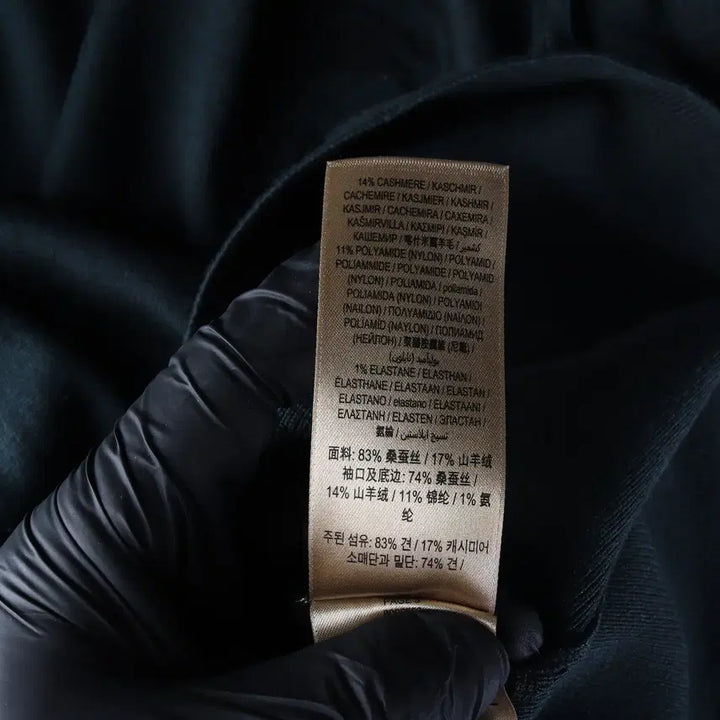 [BUNJANG] Burberry Embroidered Silk Cashmere Blend Two-Tone Hoodie / 버버리 자수 실크 캐시미어 블렌드 투톤 후디 후드티