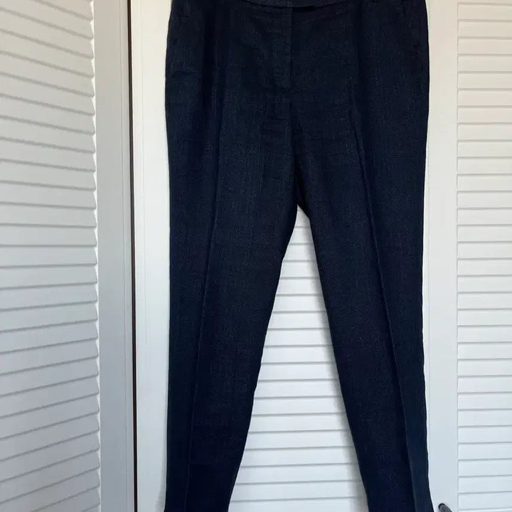 [BUNJANG] Zara Navy Linen Blend Slit Trousers (Size 77) / 자라 네이비 린넨 마 슬릿 정장 하객룩 바지 슬랙스 77 사이즈