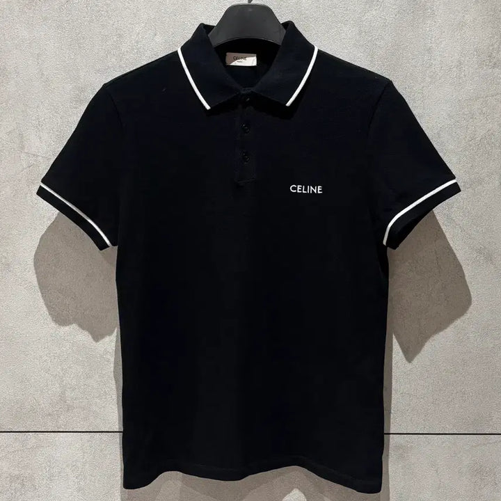 [BUNJANG] Celine Logo Collar Short Sleeve T-shirt / { S } 셀린느 로고 카라 반팔 티셔츠