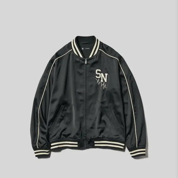 [BUNJANG] GU Undercover Satin Rib Blouson Jacket / [3XL/블랙] GU 언더커버 새틴 리브 블루종