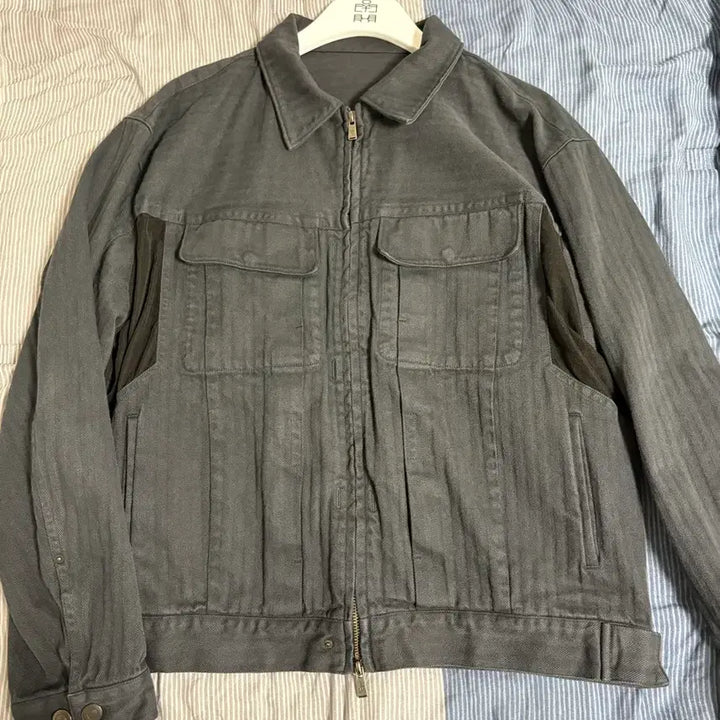 [BUNJANG] Polytelu HBT House Trucker Jacket Ink Black (2) / 폴리테루 hbt 집 트러커 자켓 잉크블랙 (2) 팝니다.