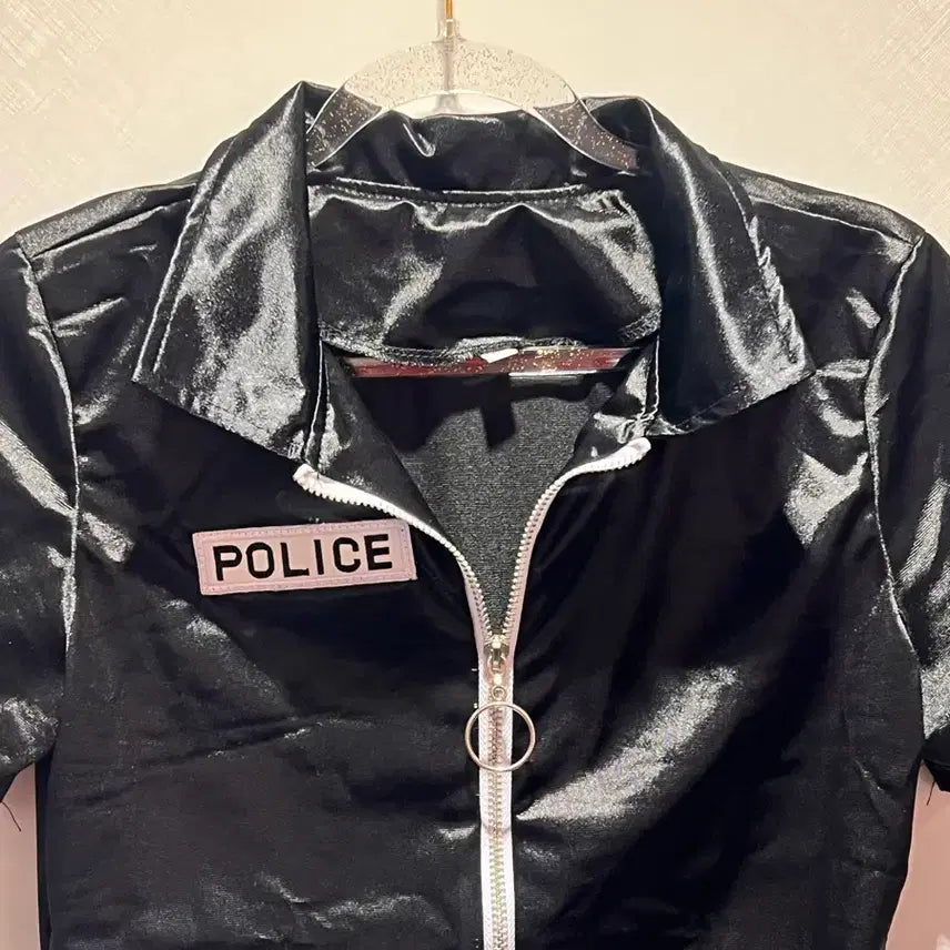 [BUNJANG] Black Police Uniform Costume Set / 블랙 폴리스 제복 코스튬 의상 + 모자 +장갑