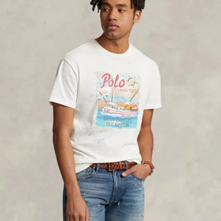 [BUNJANG] Polo Ralph Lauren Graphic Print T-Shirt / 폴로 랄프로렌 그래픽 프린트 티셔츠