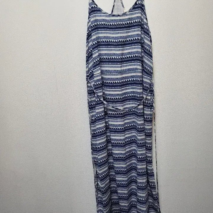[BUNJANG] NAIN Blue Pattern Spaghetti Strap Long Dress / 42015NAIN블루 패턴 끈나시 롱 원피스/별하