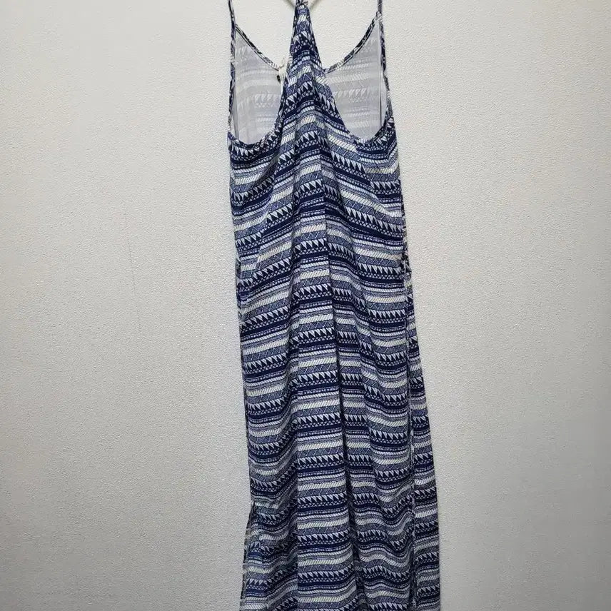 [BUNJANG] NAIN Blue Pattern Spaghetti Strap Long Dress / 42015NAIN블루 패턴 끈나시 롱 원피스/별하