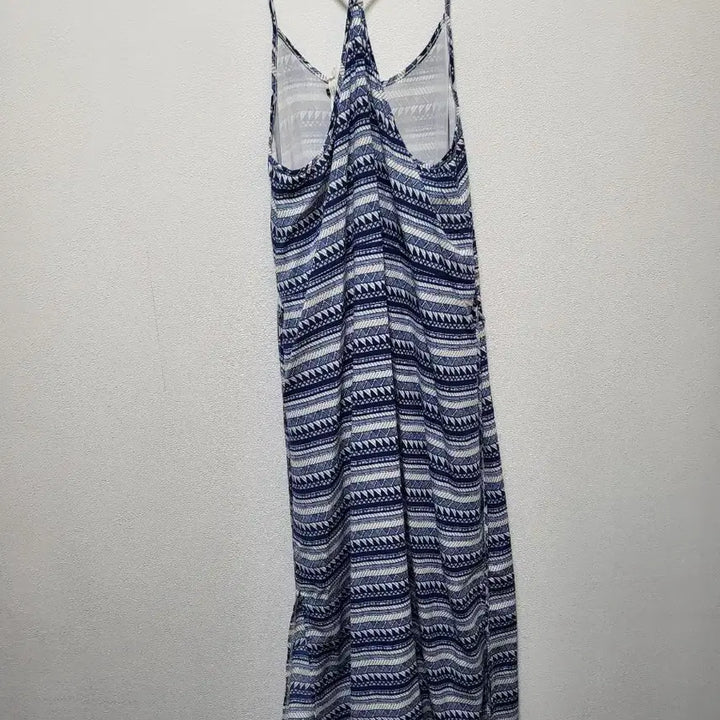 [BUNJANG] NAIN Blue Pattern Spaghetti Strap Long Dress / 42015NAIN블루 패턴 끈나시 롱 원피스/별하