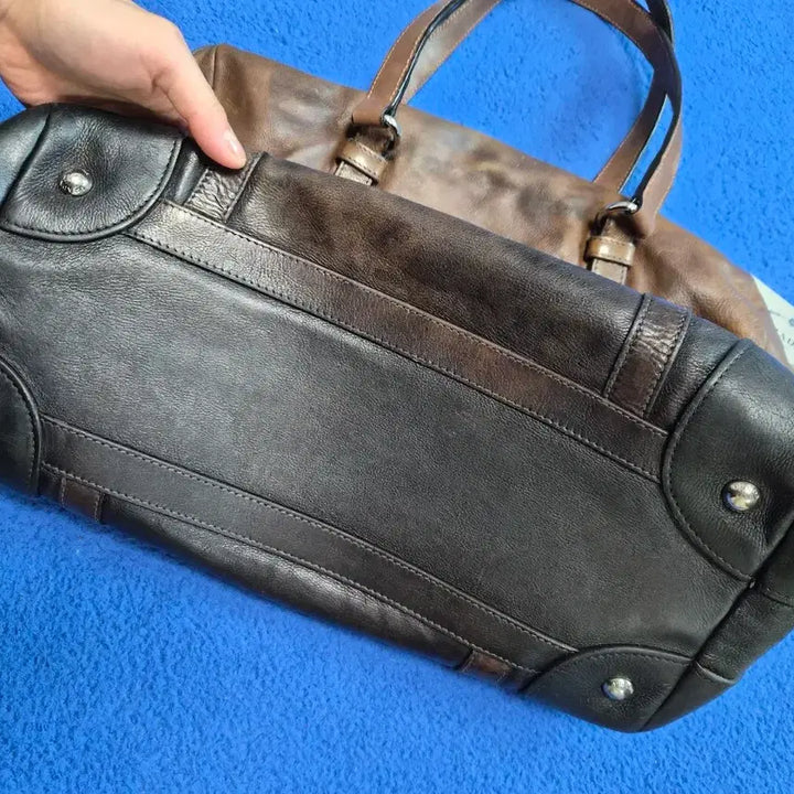 [BUNJANG] Prada Vintage Brown Leather Tote Bag / 프라다 브라운 가죽 토드백