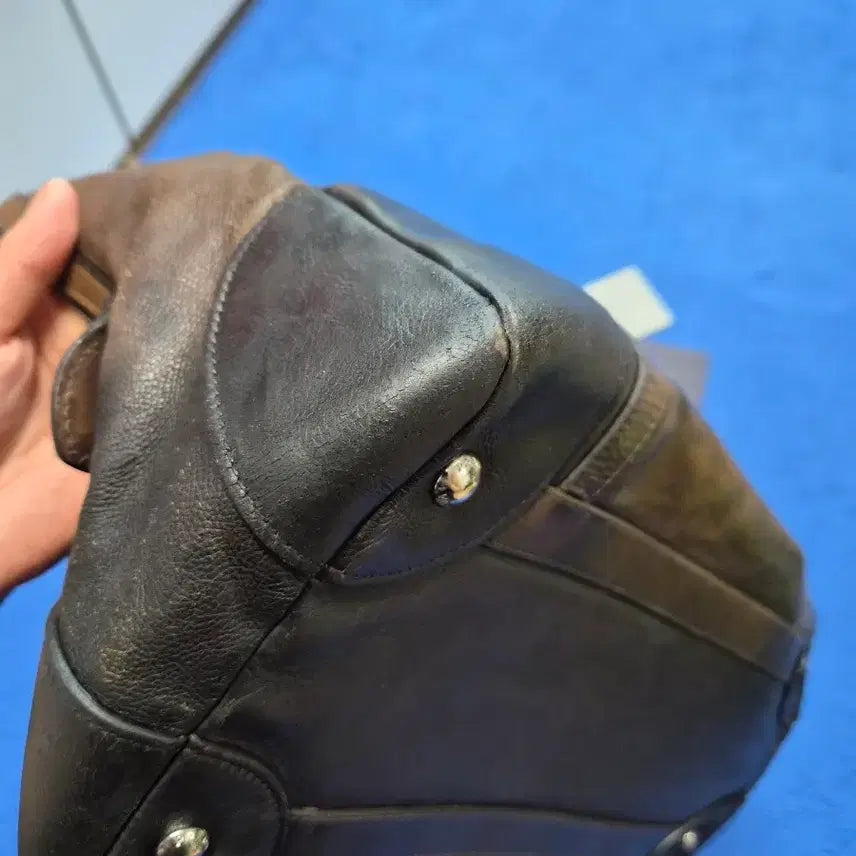 [BUNJANG] Prada Vintage Brown Leather Tote Bag / 프라다 브라운 가죽 토드백