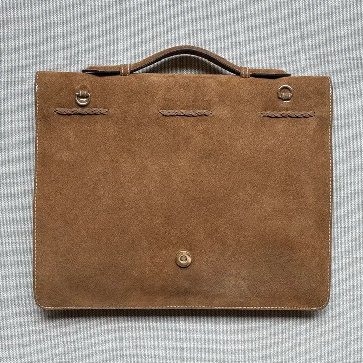 [BUNJANG] Thomas Brown Suede Tassel Briefcase / [28 x 35.5] 토마스 브라운 스웨이드 태슬 브리프케이스