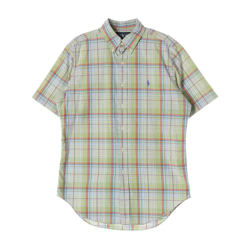 [BUNJANG] Polo Ralph Lauren Classic Fit Checkered Short Sleeve Shirt / 폴로 랄프 로렌 체크 패턴 클래식핏 반팔 셔츠