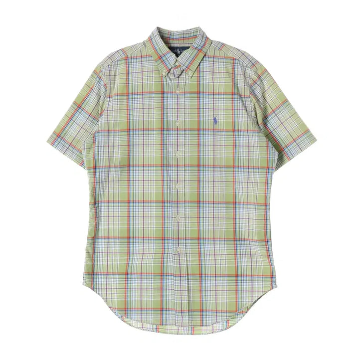 [BUNJANG] Polo Ralph Lauren Classic Fit Checkered Short Sleeve Shirt / 폴로 랄프 로렌 체크 패턴 클래식핏 반팔 셔츠