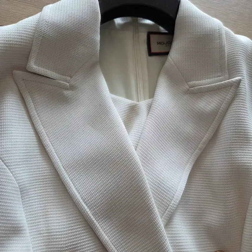 [BUNJANG] Moje Spie Double Button Dress Ivory / 모조에스핀 원피스