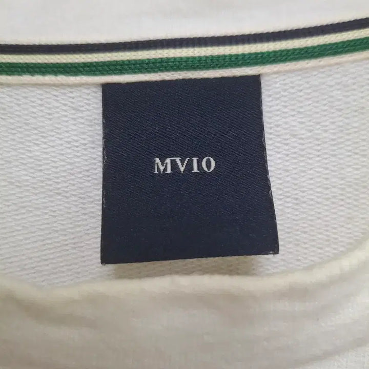 [BUNJANG] MVIO White 7-Sleeve T-Shirt / MVIO 화이트 7부 소매 티셔츠