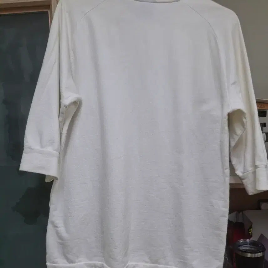 [BUNJANG] MVIO White 7-Sleeve T-Shirt / MVIO 화이트 7부 소매 티셔츠