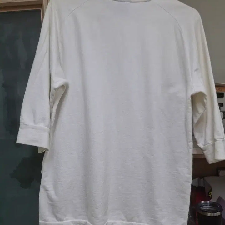 [BUNJANG] MVIO White 7-Sleeve T-Shirt / MVIO 화이트 7부 소매 티셔츠