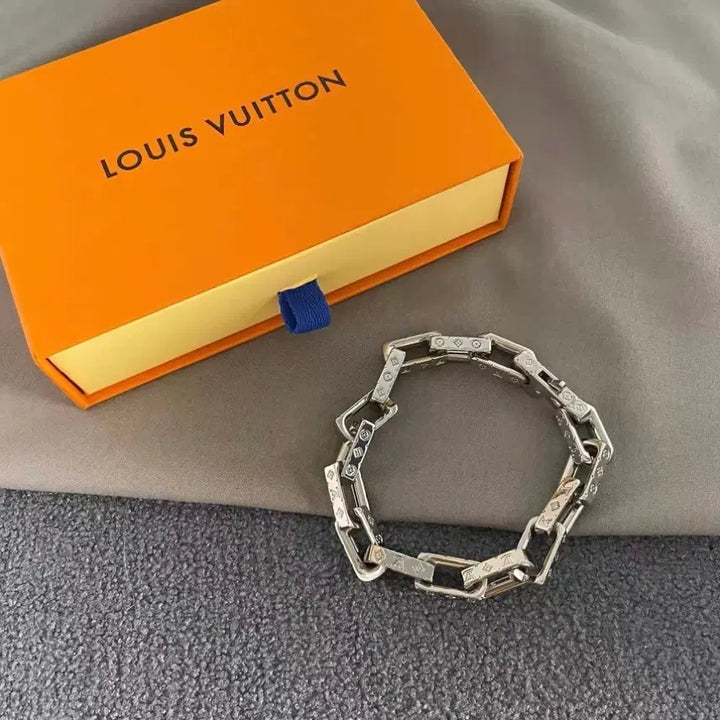 [BUNJANG] Louis Vuitton Monogram Chain Bracelet Silver / 루이비통 모노그램 체인 팔찌 실버