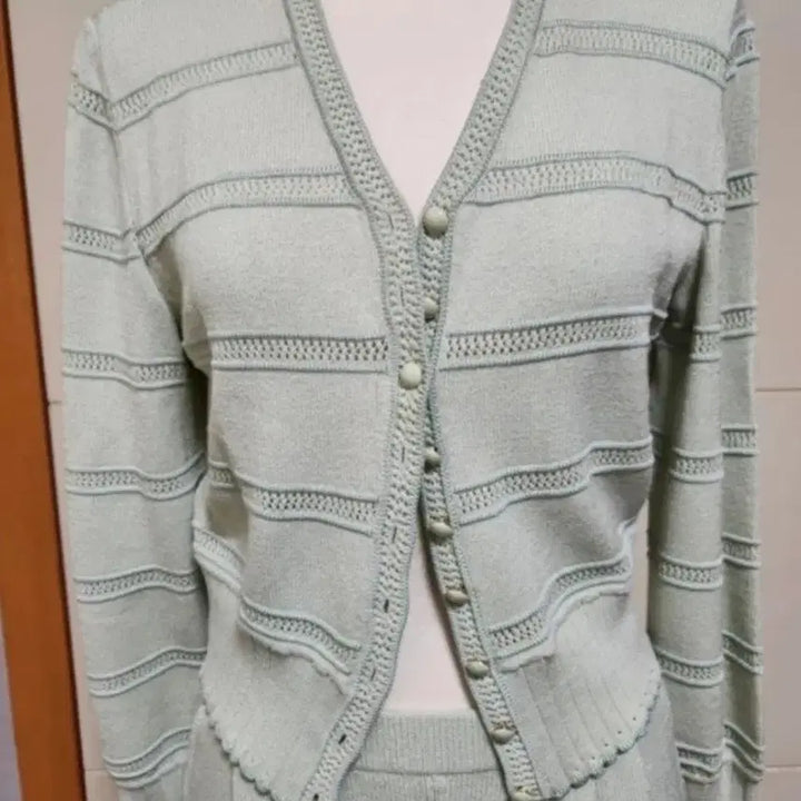 [BUNJANG] St. John Two-Piece Cardigan Pants Set / st john 센존 투피스 가디건 바지