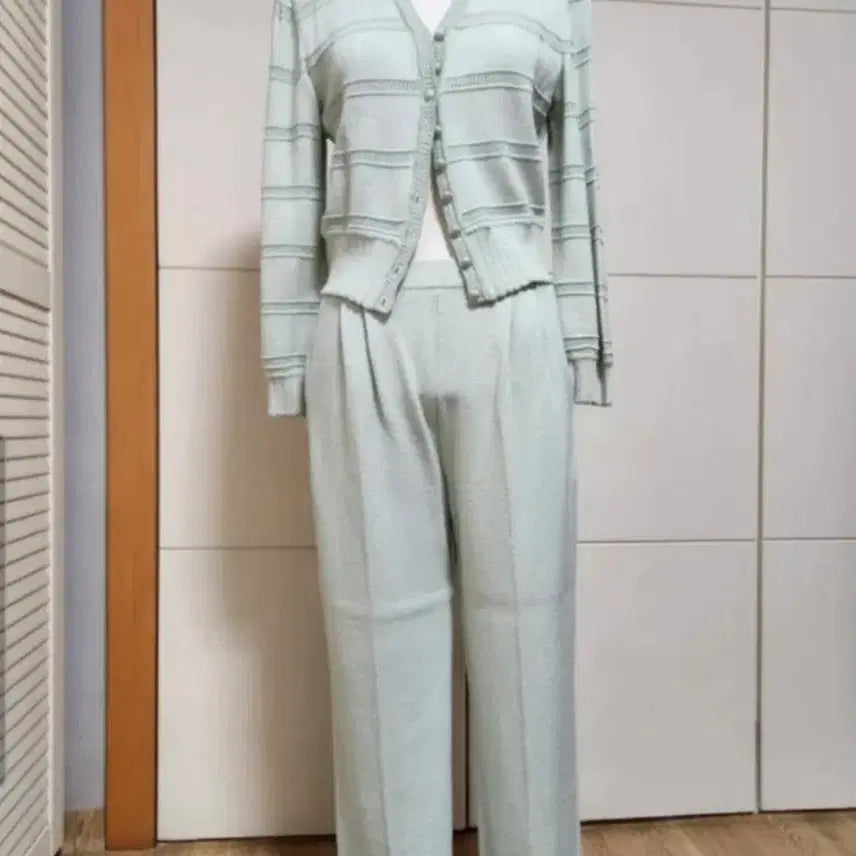 [BUNJANG] St. John Two-Piece Cardigan Pants Set / st john 센존 투피스 가디건 바지