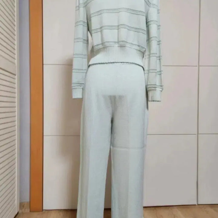 [BUNJANG] St. John Two-Piece Cardigan Pants Set / st john 센존 투피스 가디건 바지